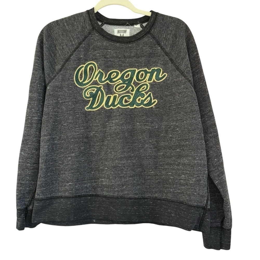 Oregon Ducks Crewneck Pullover Heather Gray College Football University Sports